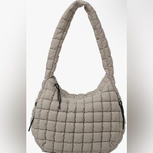 Elegant Gray Quilted Women's Bag